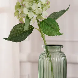 Pure Home and Living White & Green Artificial Hydrangea Flower-16