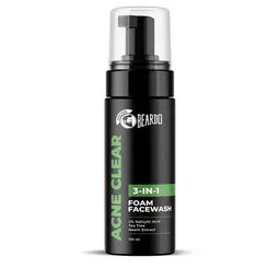 BEARDO Men 3 In 1 Acne Clear Foam Face Wash with Salicylic Acid & Tea Tree - 100 ml-4