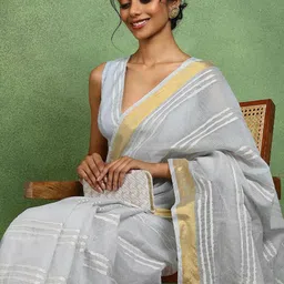 Sangria Zari Saree With Blouse-56