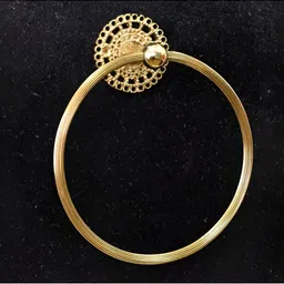 Indianshelf Gold-Toned Textured Brass Towel Holder-image-63