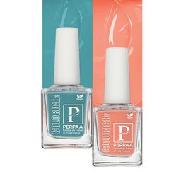 PERPAA Colorich 2 Pcs French Formula Nail Polish-10ml Each-Peach 04-Light Sea Green 05-6