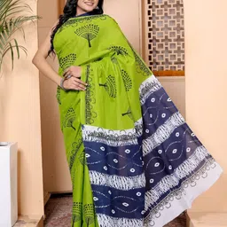 Lovwear Ethnic Motifs Printed Pure Cotton Saree-picture-6