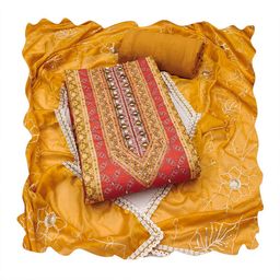 MANVAA Botanical Embroidered Sequinned Unstitched Dress Material-picture-13