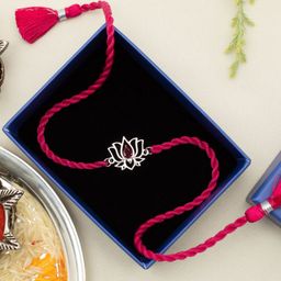 Meenakari Heritage Jewellery 92.5 Sterling Silver Rakhi With Roli Chawal & Greeting Card-image-99