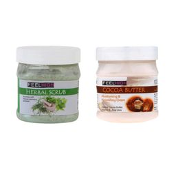 FEELHIGH Set Of 2 Herbal Scrub & CocaButterCream-500ml Each-52
