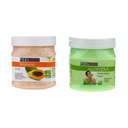 FEELHIGH Set of Papaya Face Scrub & Aloe Vera Moisturizing Cream - 500 ml Each-4