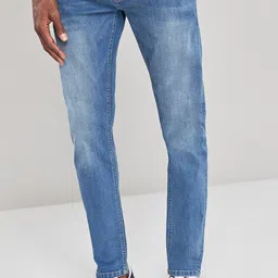NEXT Men Skinny Fit Light Fade Bleached Stretchable Jeans-image-25