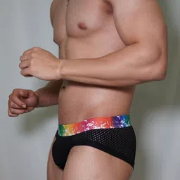 PANTEAZY Men Colorful Rainbow Waistband Basic Briefs GYACL-AQ-SM24-B-image-9