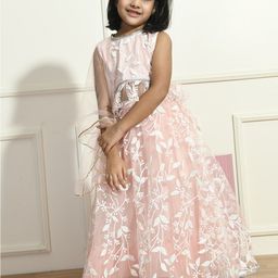 Bella Moda Girls Embroidered Ready to Wear Lehenga & Blouse With Dupatta-picture-0