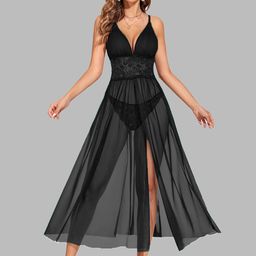 KRENOZ Shoulder Straps Net Baby Doll-image-30