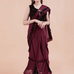 Shrithi Fashion Fab Embroidered Sequinned Ready to Wear Saree-image-67