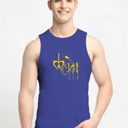 Friskers Men Blue Printed Innerwear Vests-image-31