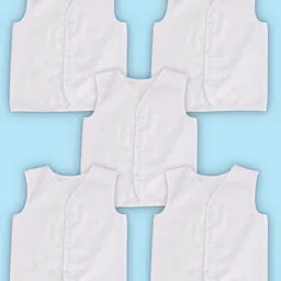 Baby Moo Unisex Kids 5 Pcs Cotton Innerwear Vests-47