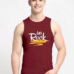 Friskers Men Maroon Printed Cotton Innerwear Vests-image-31