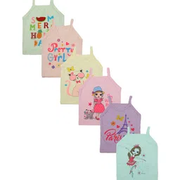 Bodycare Kids Girls Pack Of 6 Assorted Cotton Innerwear Vests-image-118