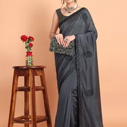 Mitera Embellished Embroidered Saree-image-27