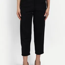 Next One Women Smart Straight Fit High-Rise Easy Wash Trousers-image-13