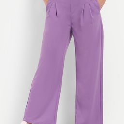 Next One Women Smart Loose Fit High-Rise Easy Wash Pleated Trousers-picture-5