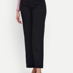 Next One Women Tailored Loose Fit High-Rise Easy Wash Pleated Formal Trousers-picture-35