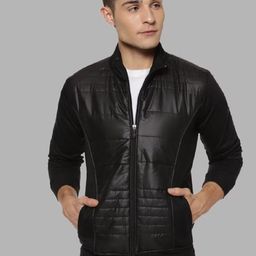 Campus Sutra Stand Collar Windcheater Leather Jacket-picture-16