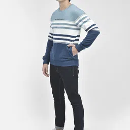 Crimsoune Club Striped Cotton Sweatshirt-picture-38