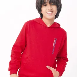 edheads Boys Red Hooded Cotton Sweatshirt-picture-9