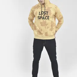 Crimsoune Club Typography Printed Hooded Cotton Sweatshirt-image-13
