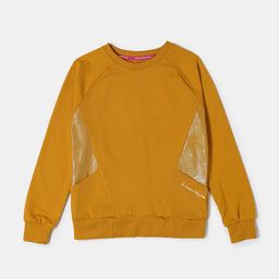 Jockey Girls Super Combed Cotton French Terry Printed Sweatshirt With Front Pockets - AG43-image-113