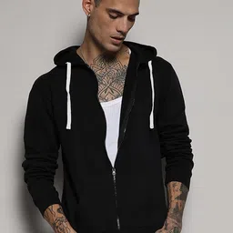 Campus Sutra Hooded Cotton Bomber Jacket-image-39