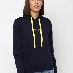 Allen Solly Woman Women Navy Blue Hooded Sweatshirt-picture-47