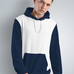 Crazymonk Colourblocked Cotton Hooded Sweatshirt-image-118