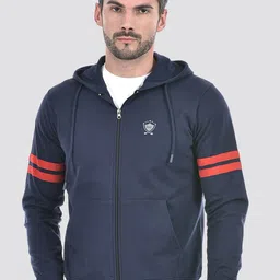 Lawman pg3 Hooded Long Sleeves Zip Detail Cotton Front Open Sweatshirt-picture-27