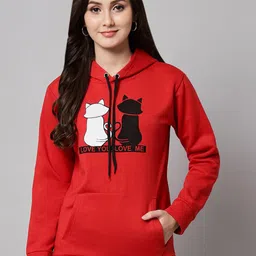 Funday Fashion Printed Hooded Fleece Sweatshirt-image-16