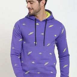Bewakoof Men Purple Printed Hooded Sweatshirt-image-25