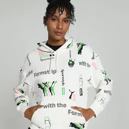 Puma CLASSICS Brand Love Printed Hooded Cotton Pullover Sweatshirt-image-44
