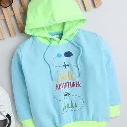 BUMZEE Infant Boys Graphic Printed Hooded Cotton Pullover-picture-34