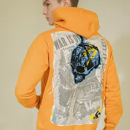 PUNK Cotton Printed Hooded Sweatshirt-picture-13