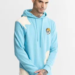 Snitch Blue Graphic Printed Hooded Cotton Sweatshirt-image-72