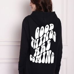 Imsa Moda Typography Printed Hooded Oversized Fleece Sweatshirt-36