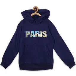 Fashionable Kids Typography Printed Hooded Fleece Pullover Sweatshirt-image-29