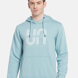 Octave Men Blue Printed Hooded Sweatshirt-image-71