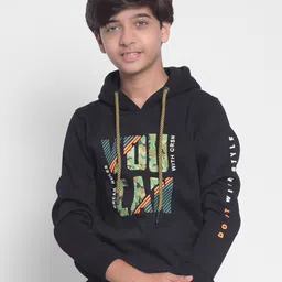 Crimsoune Club Boys Typography Printed Hooded Sweatshirt-image-20
