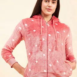 Sweet Dreams Geometric Printed Hooded Front-Open Sweatshirt-picture-27
