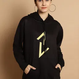 VIMAL JONNEY Graphic Printed Hooded Pullover Fleece Sweatshirt-52