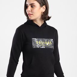 Campus Sutra Black Typography Printed Hooded Cotton Sweatshirt-image-58