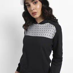 Campus Sutra Self Design Hooded Cotton Pullover Sweatshirt-image-28