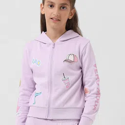 Vero Moda Girls Conversational Hooded Ribbed Front-Open Sweatshirt-image-53