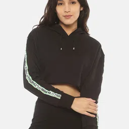 ISU Women Black Solid Hooded Sweatshirt-image-19