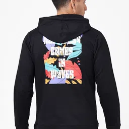 ZU Typography Printed Hooded Pure Cotton Pullover Sweatshirt-picture-58