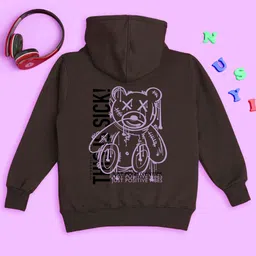 NUSYL Kids Graphic Printed Hooded Fleece Sweatshirt-image-44